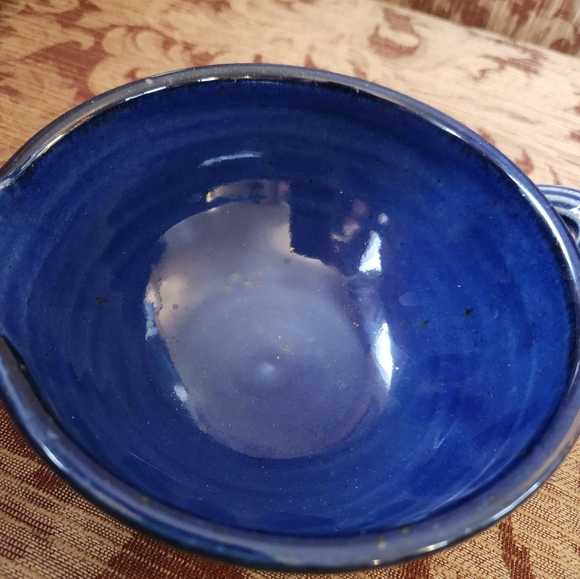Deep Blue Ceramic Mixing Bowl - Picture 6 of 9